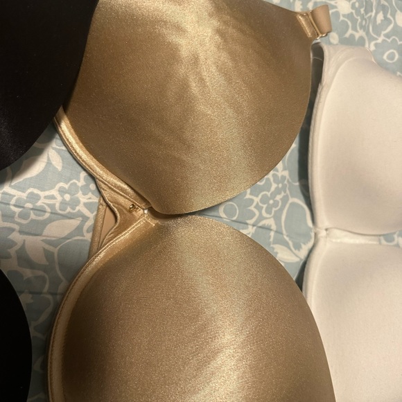 Cacique Lace and Satin Bra Trio - Black, Gold, White - Picture 5 of 11